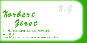 norbert girst business card